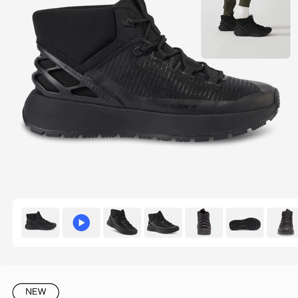 Black Men's High-Top Sneakers